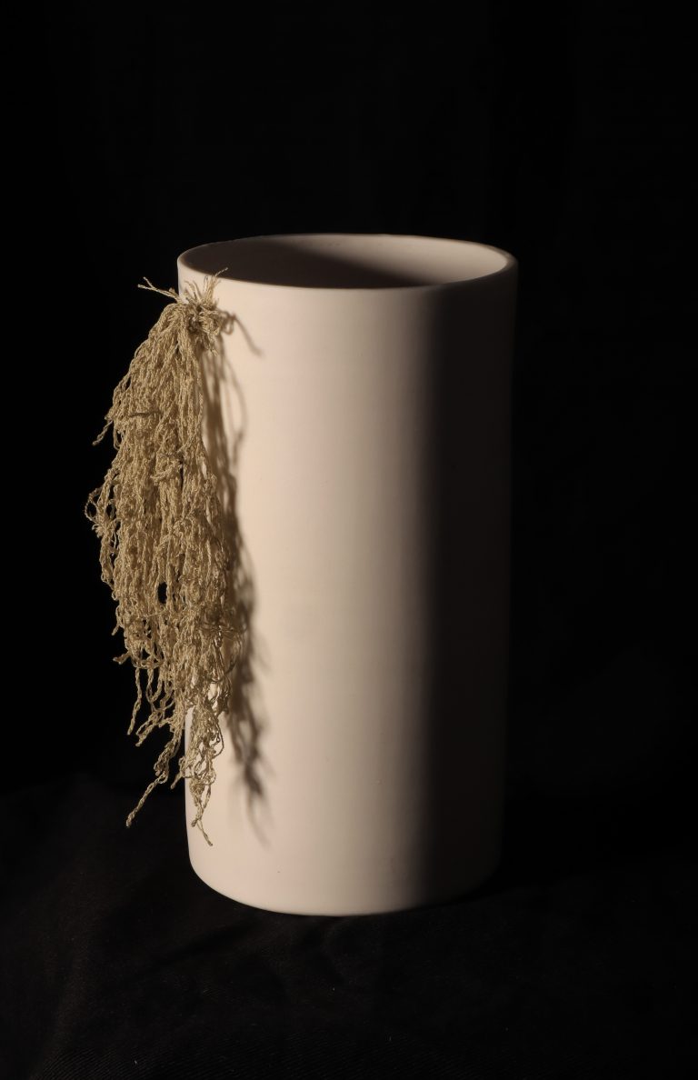 tall vase with boreal beard lichen i2